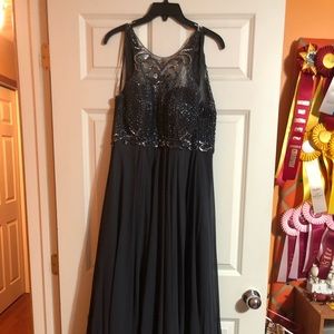 Charcoal grey prom dress